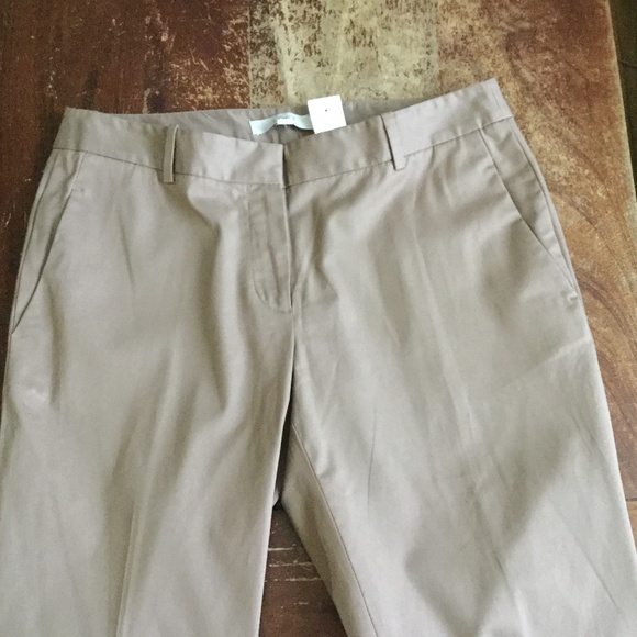 NWT LOFT Khaki Tan Dress Pants Trousers Stretch Cotton Blend - Sz 6 - Picture 5 of 11